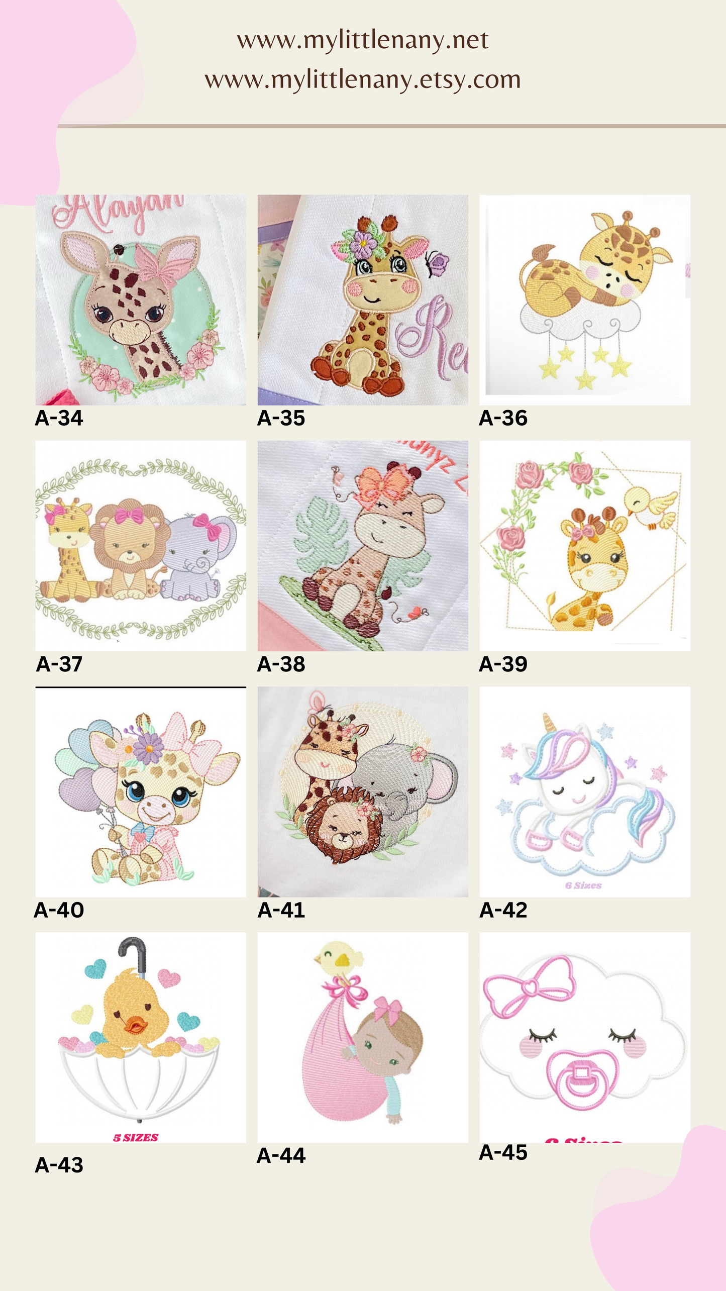 Diseños para Paños de Niña