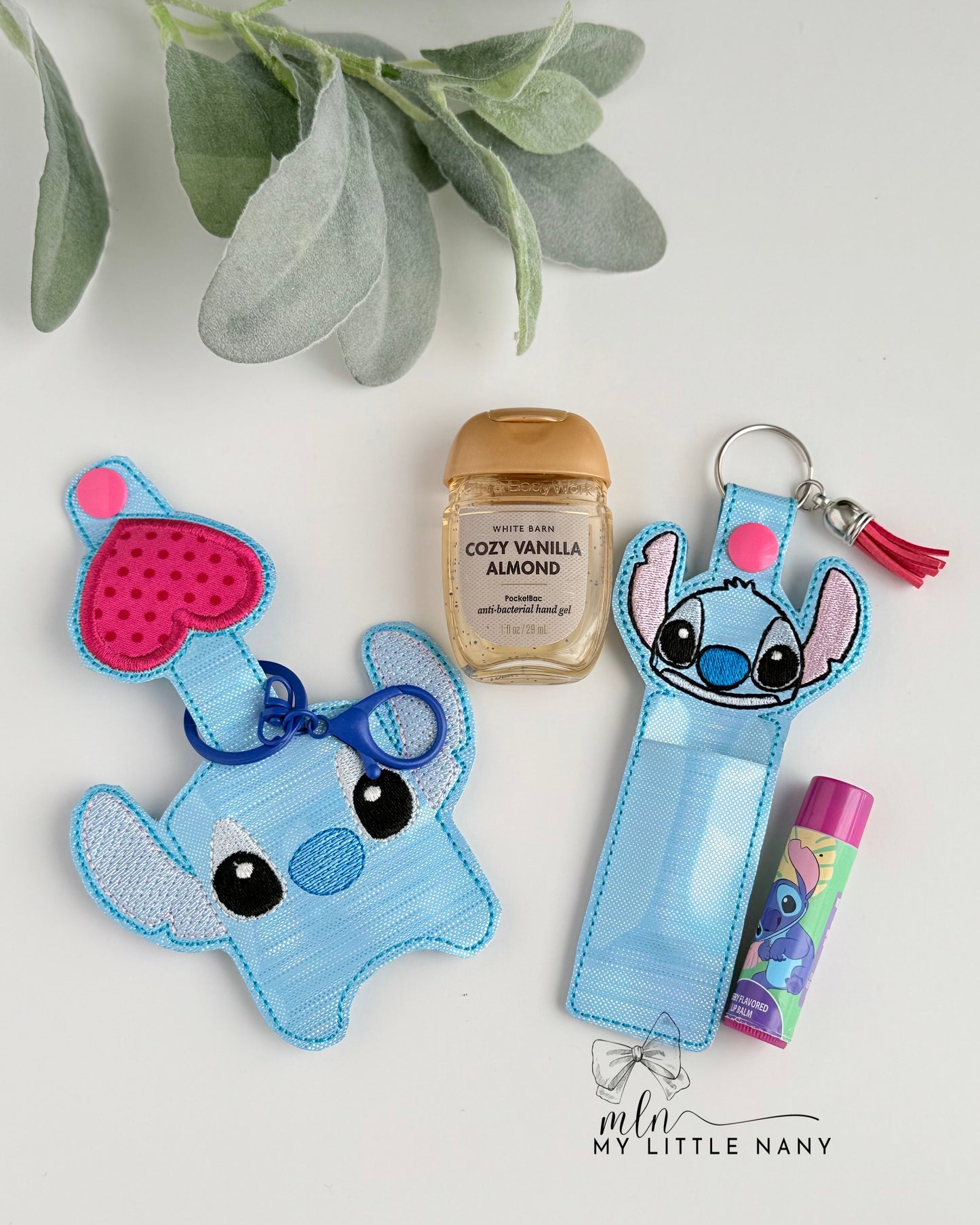 Blue Alien Hand Sanitizer and Lip Balm Holders