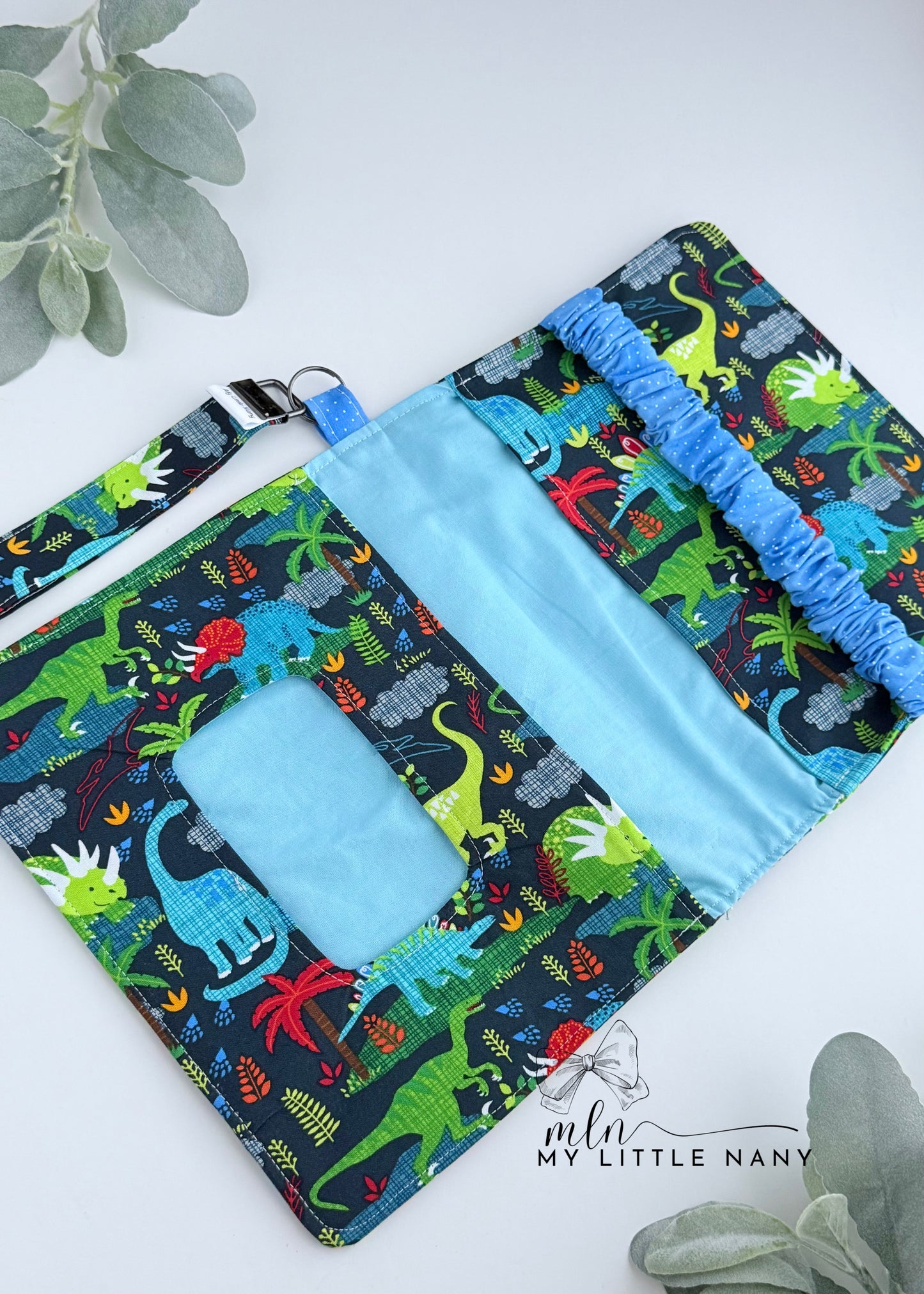 Dinosaur Wipes and Diaper Pouch
