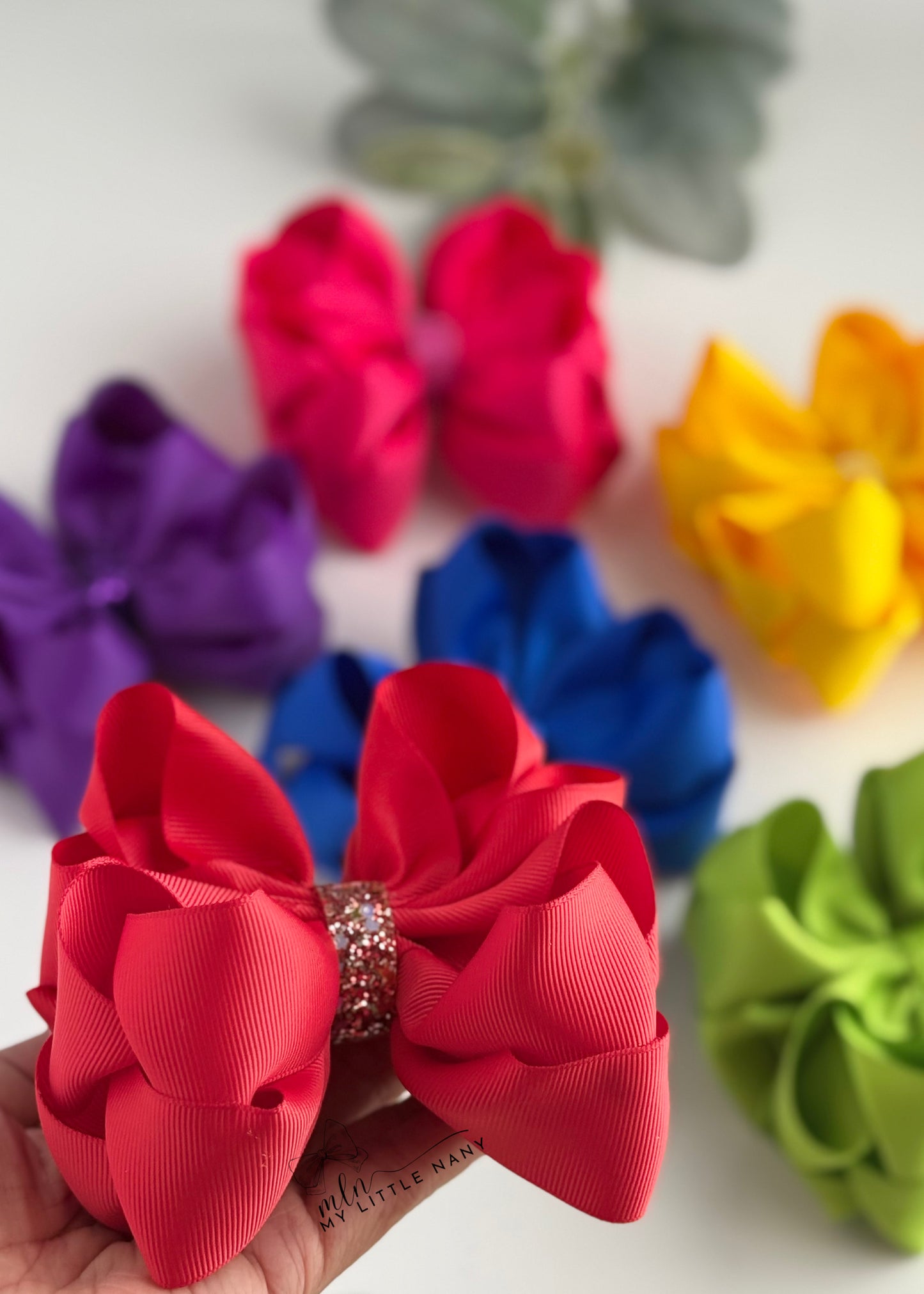 Rainbow Bloom Bow Set