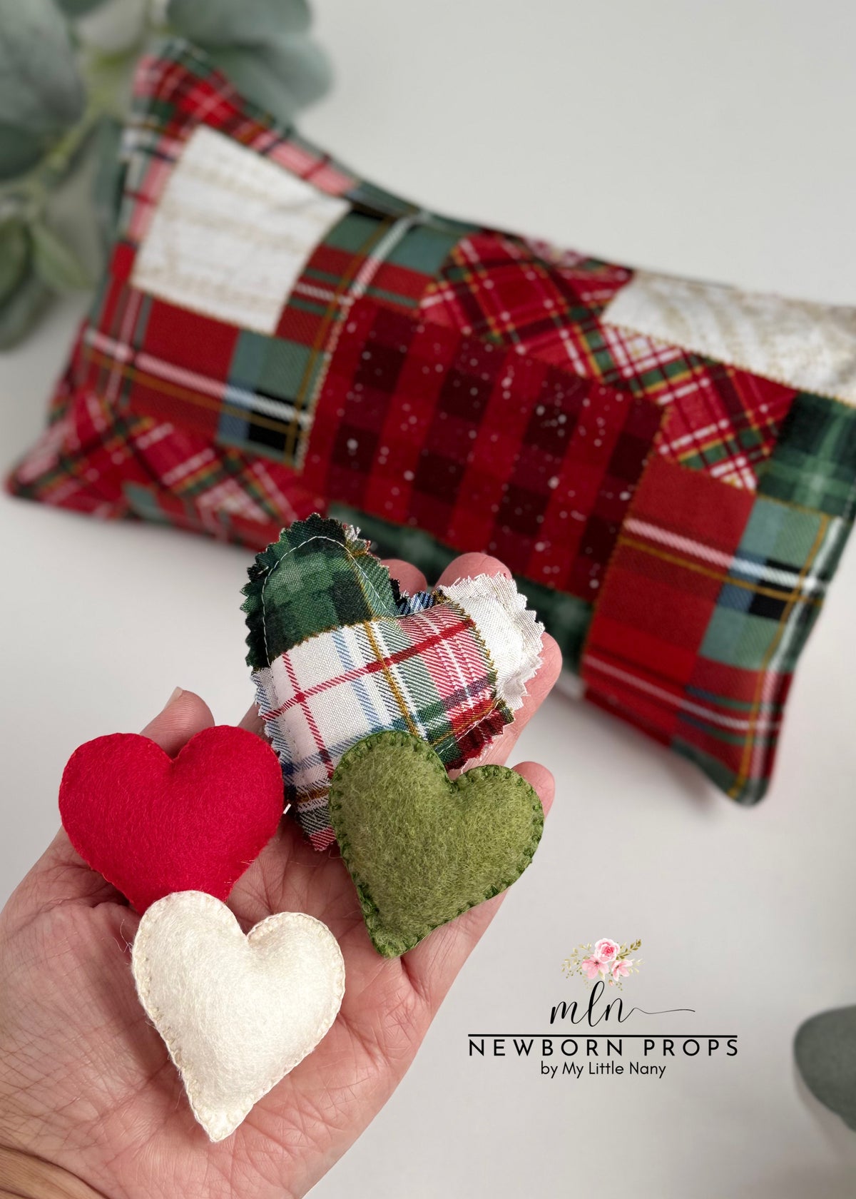 Plaid Newborn Posing Pillow Set
