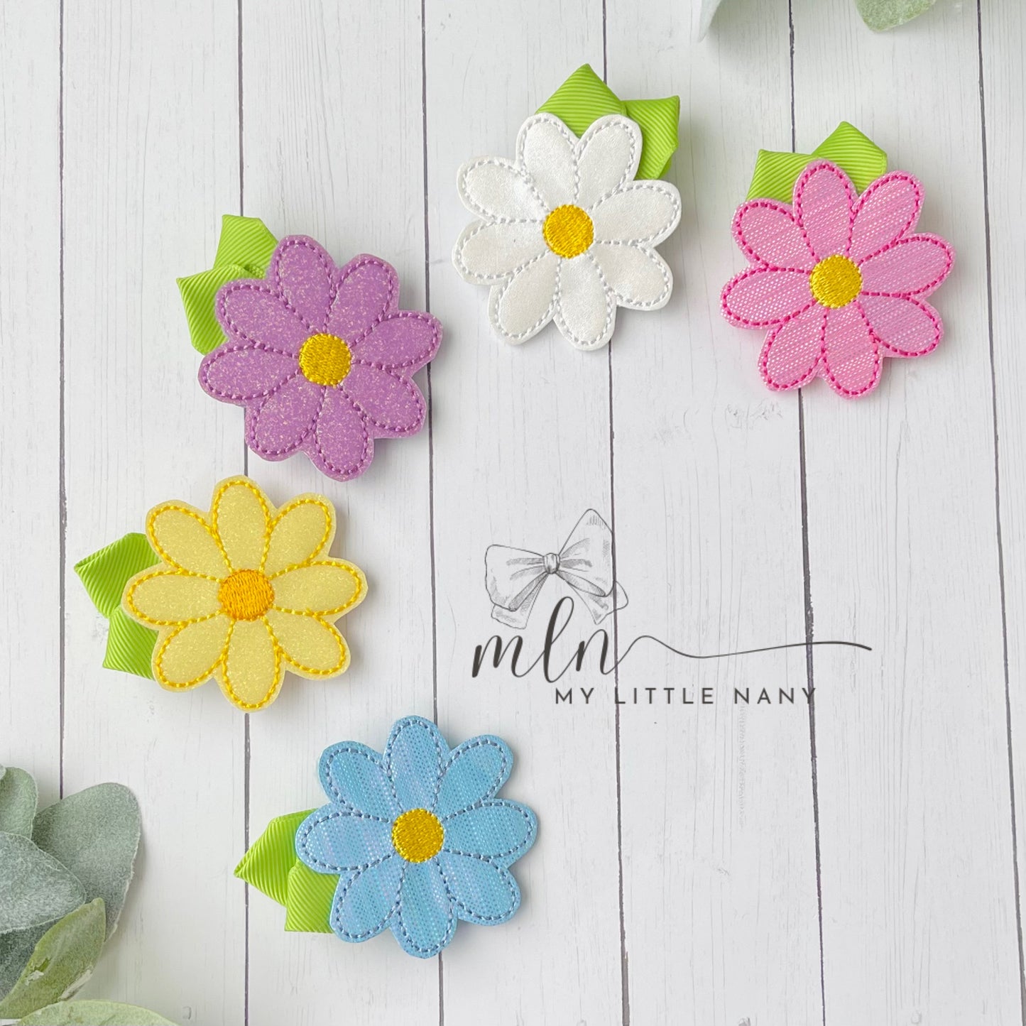 Spring Flower Hair Clippies