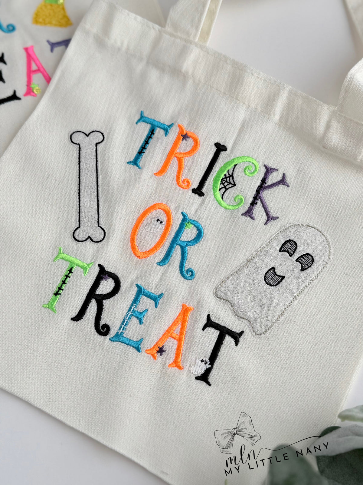 Trick or Threat Embroidered Bag