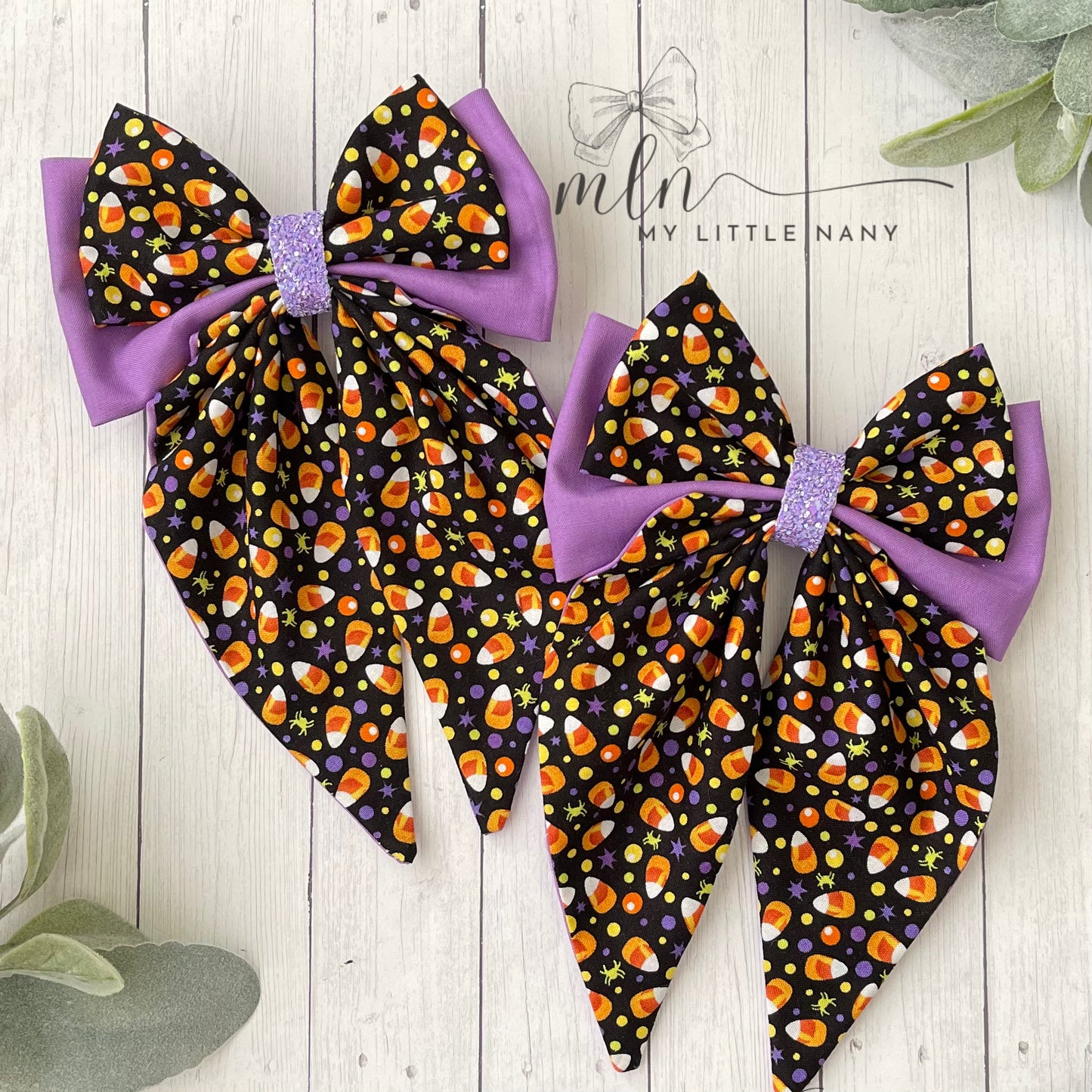 Candy Corn Coquette Bow