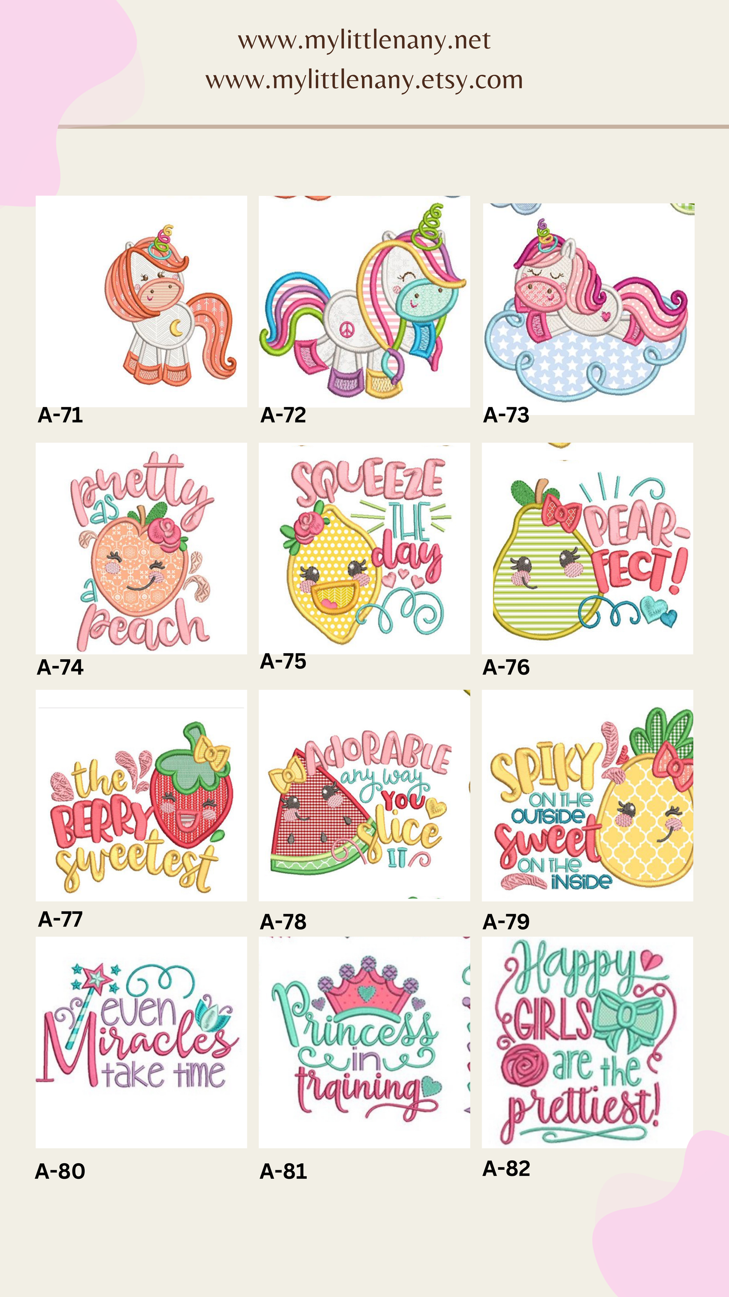 Diseños para Paños de Niña