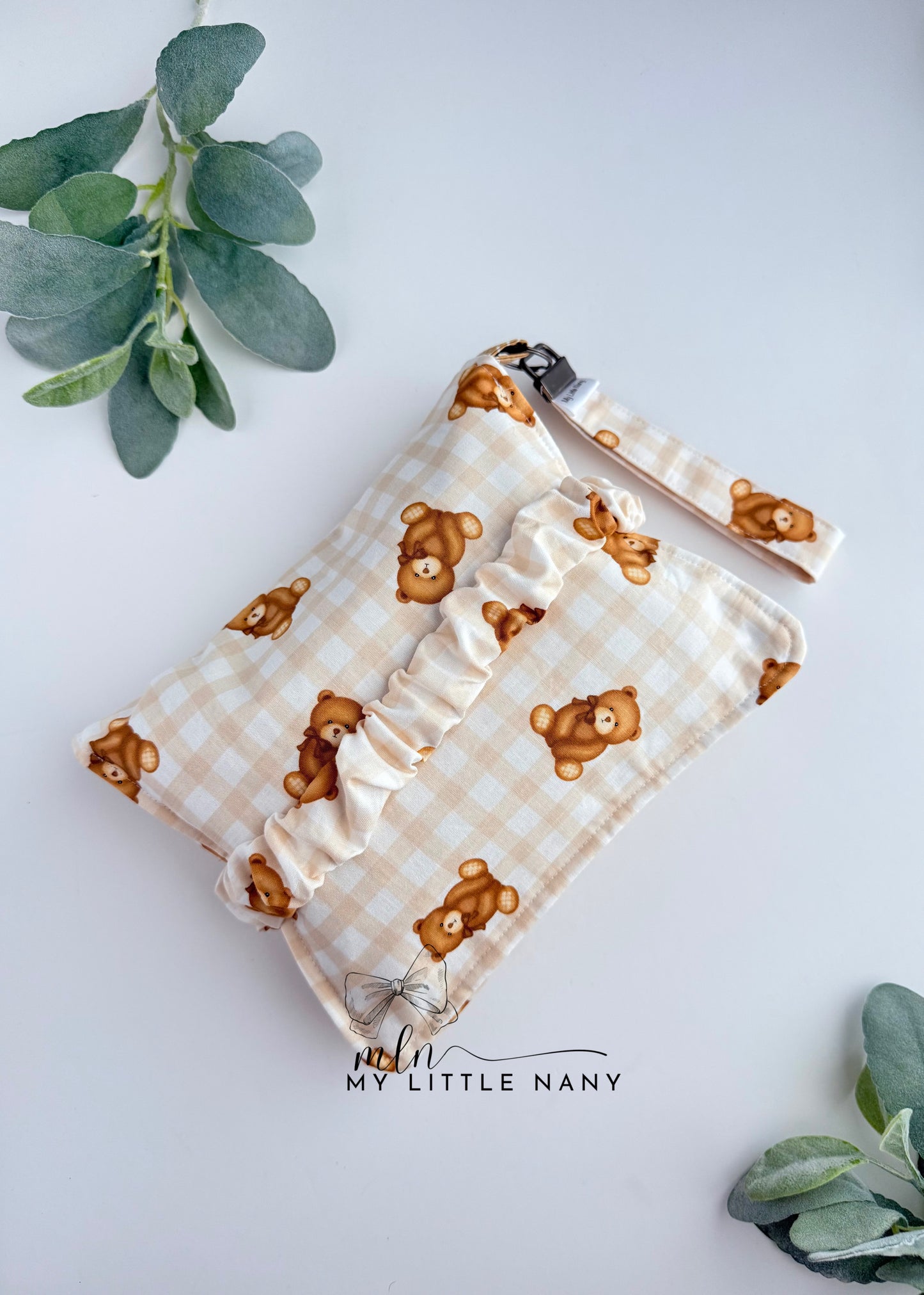 Teddy Bear Wipes and Diaper Pouch