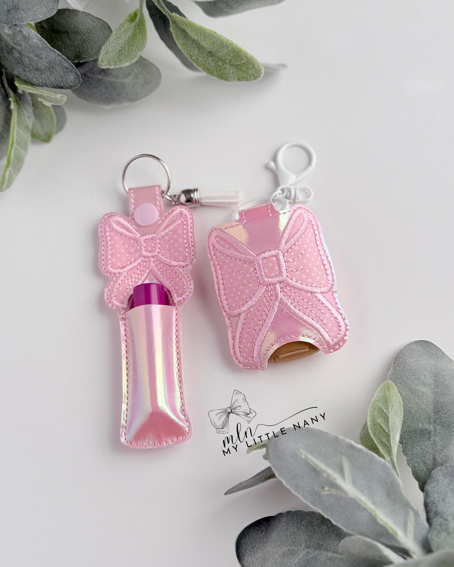 Coquette Bow Hand Sanitizer and Lip Balm Holders