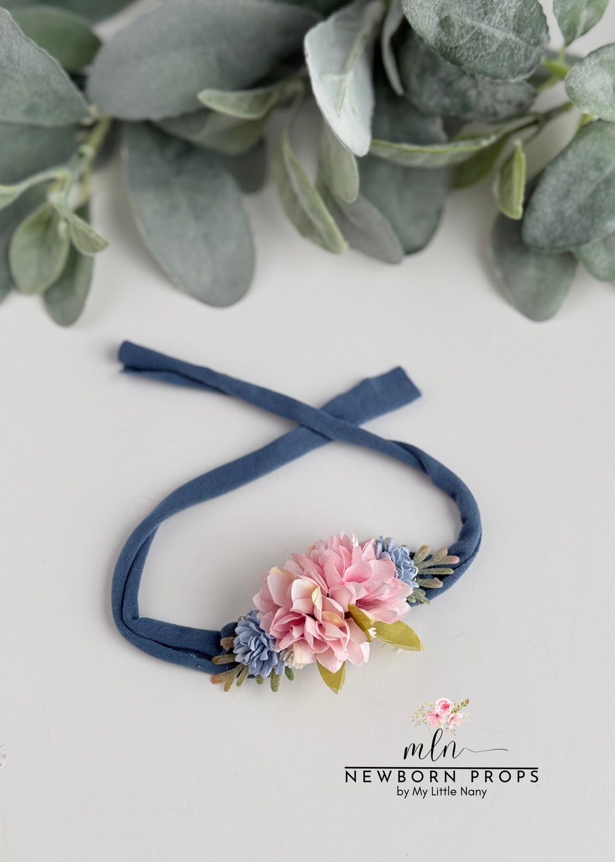 Pink & Blue Floral Baby Tieback