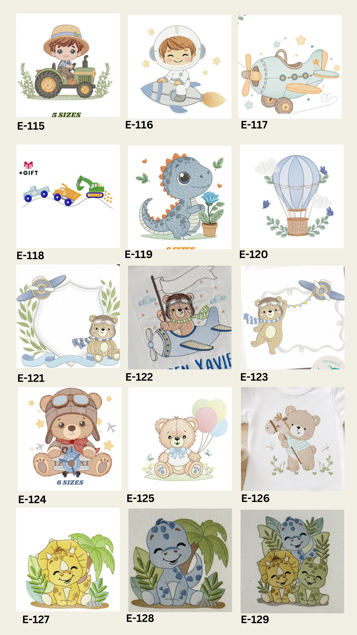 Embroidery Designs for Boys