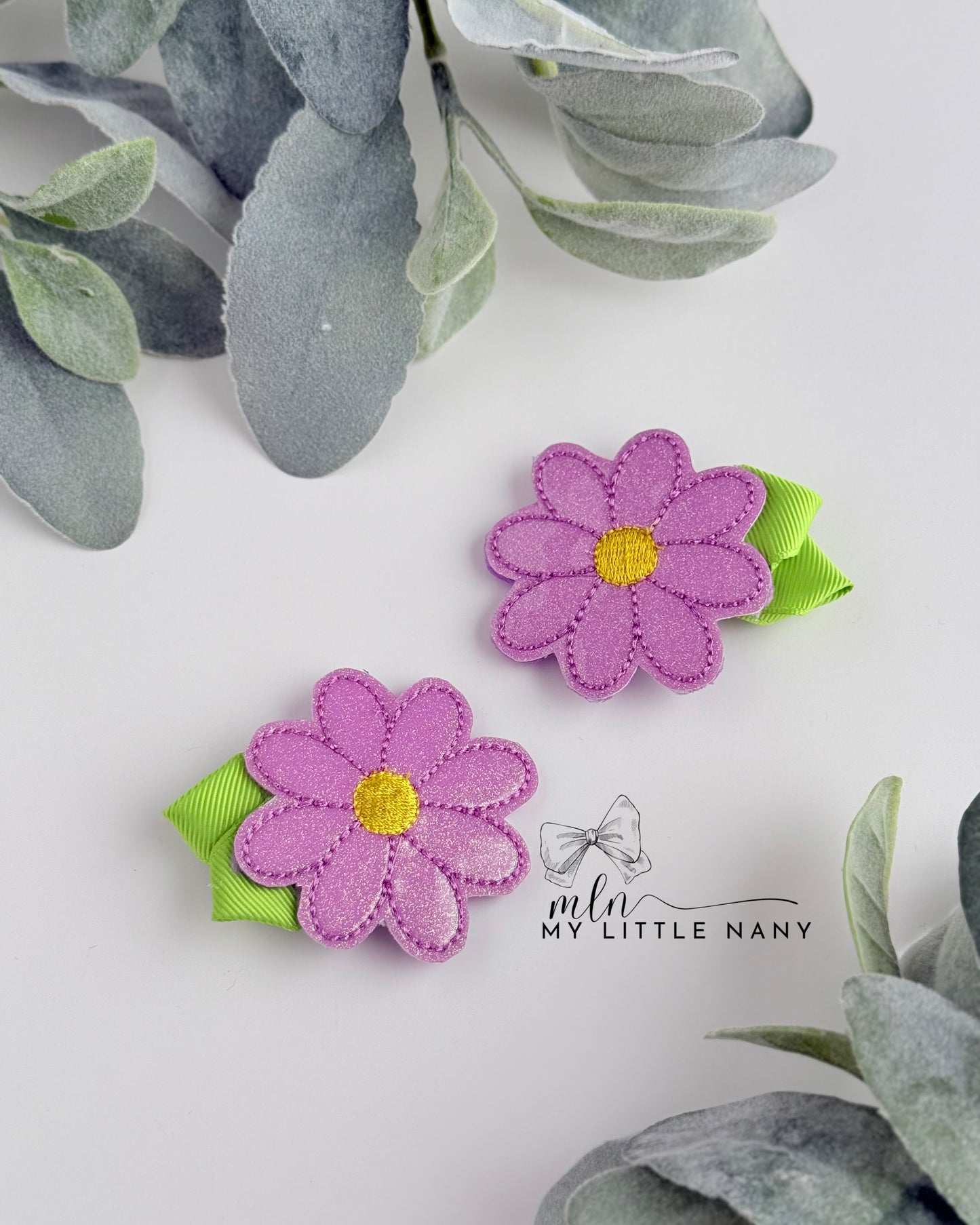 Spring Flower Hair Clippies