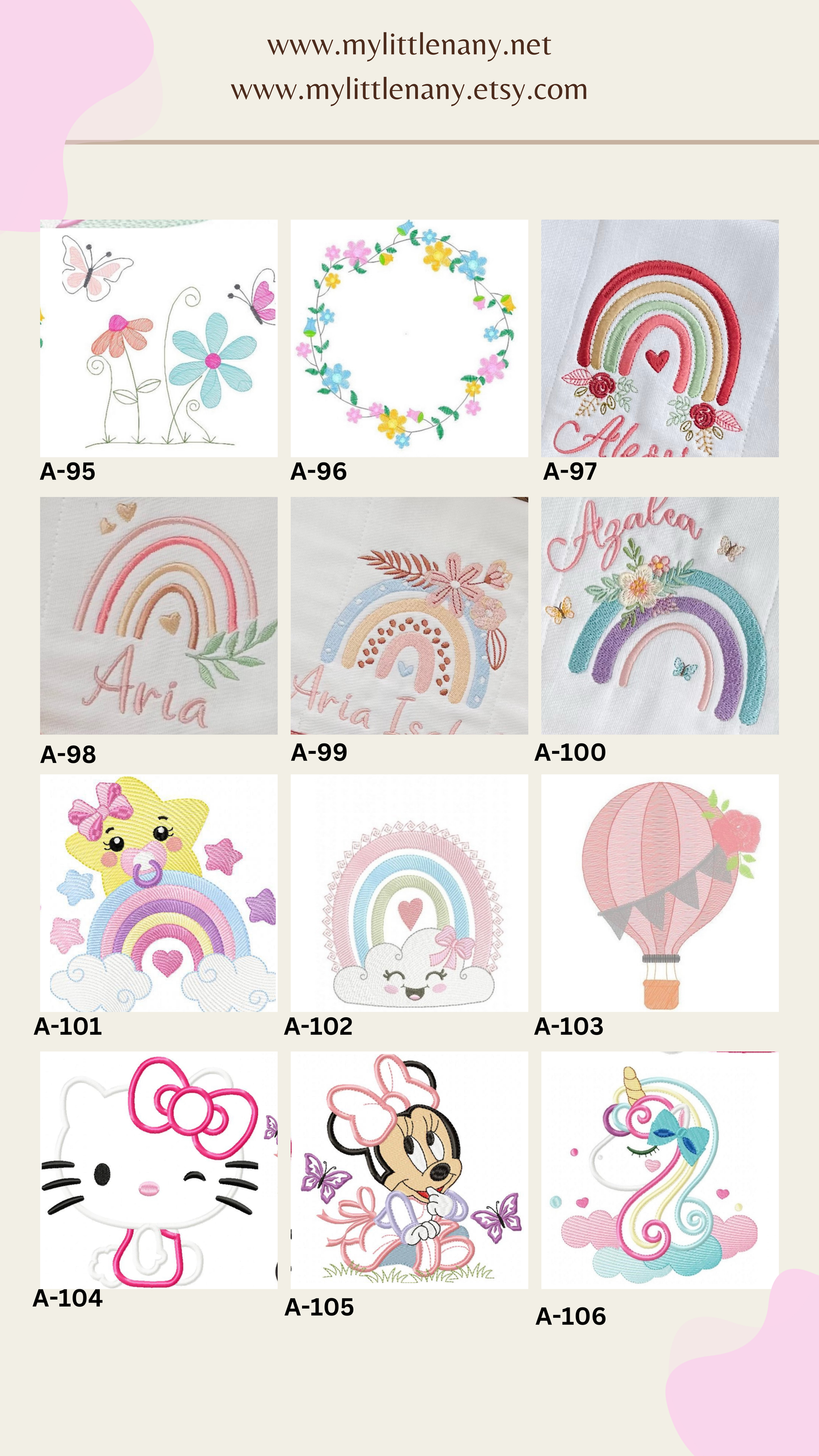 Diseños para Paños de Niña