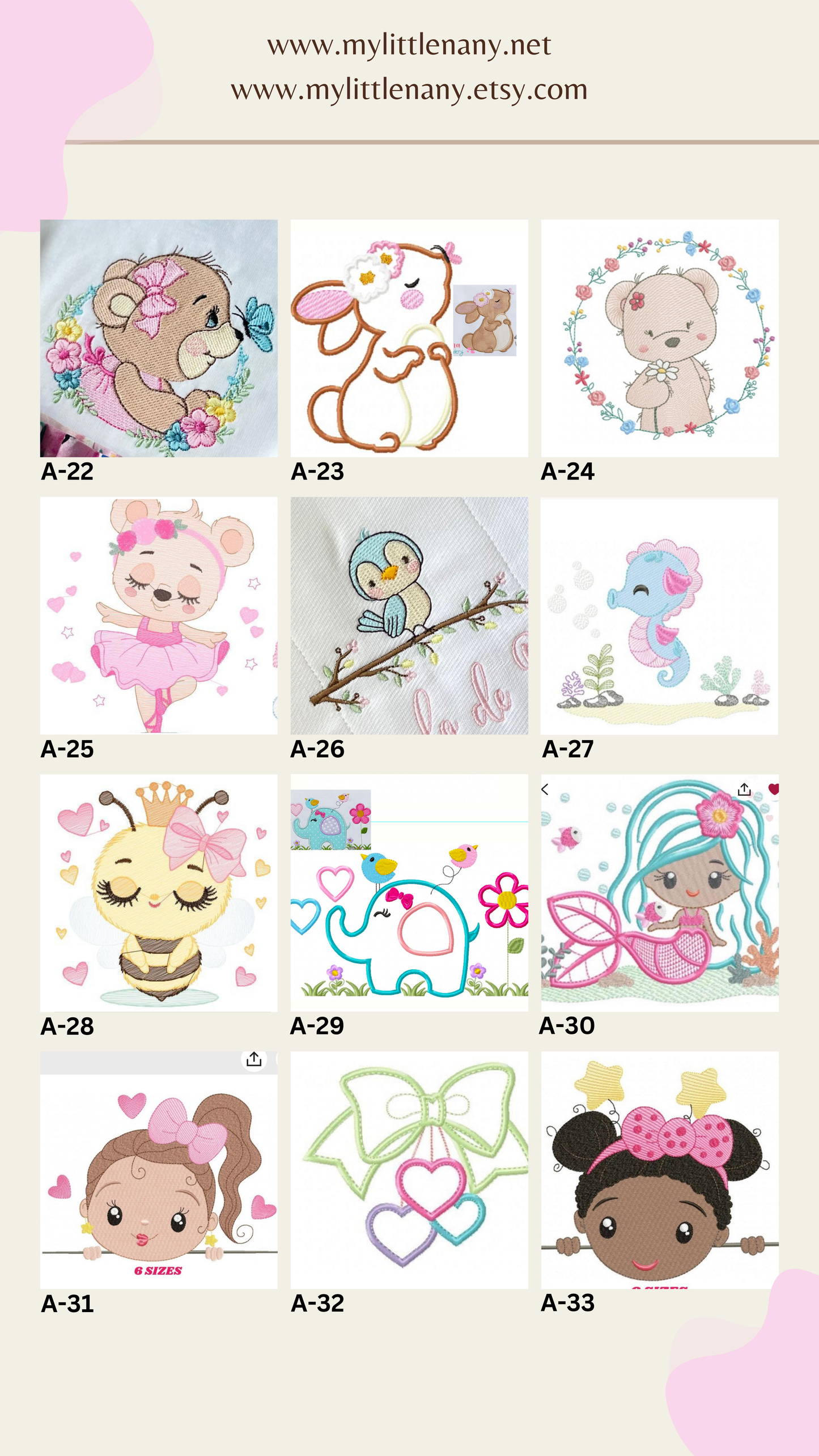 Diseños para Paños de Niña