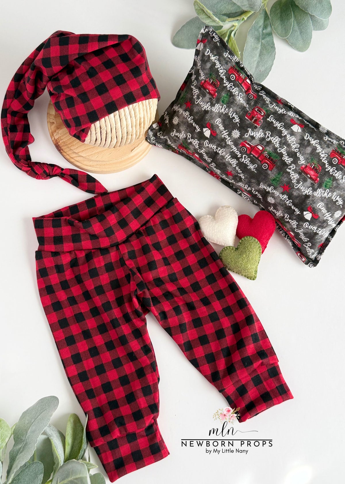 Buffalo Plaid Newborn Outfit