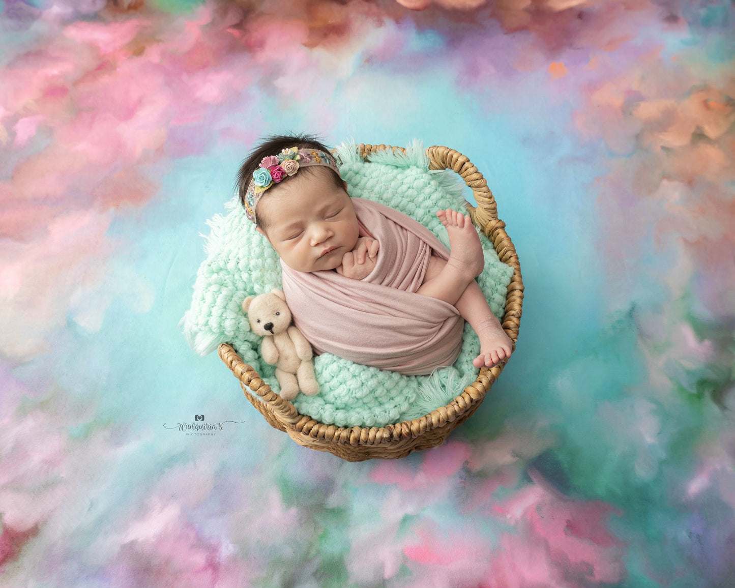 Baby Embroidered Tieback Headbands
