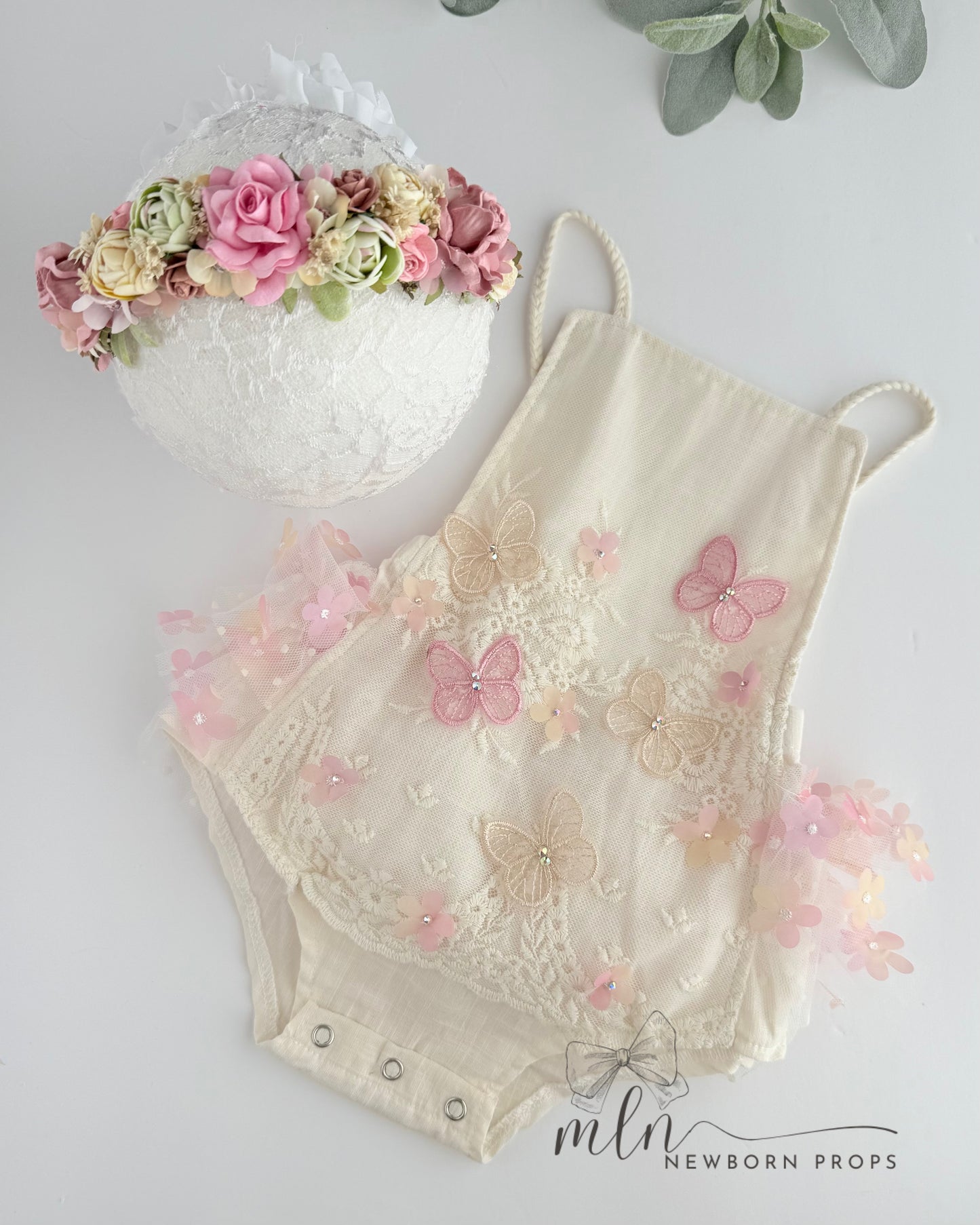 Butterflies Baby Girl Sitter Outfit