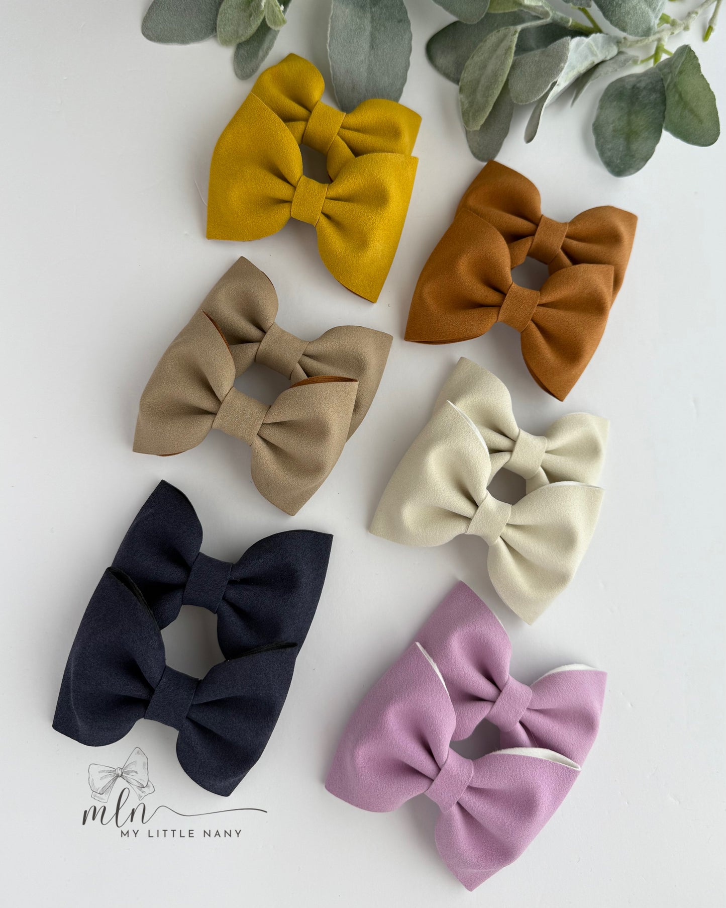 Suede Piggie Bows