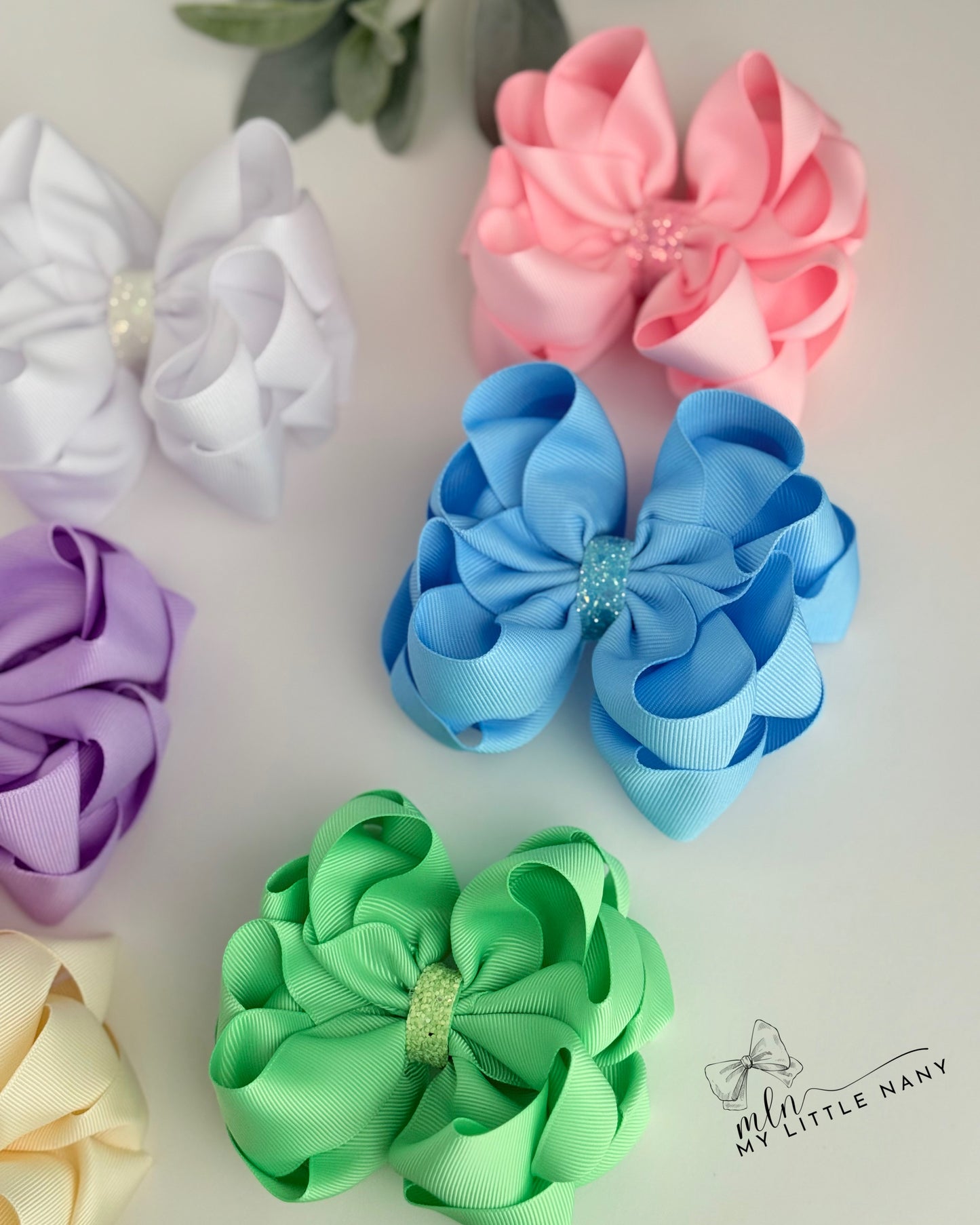 Pastel Colors Bloom Bow Set