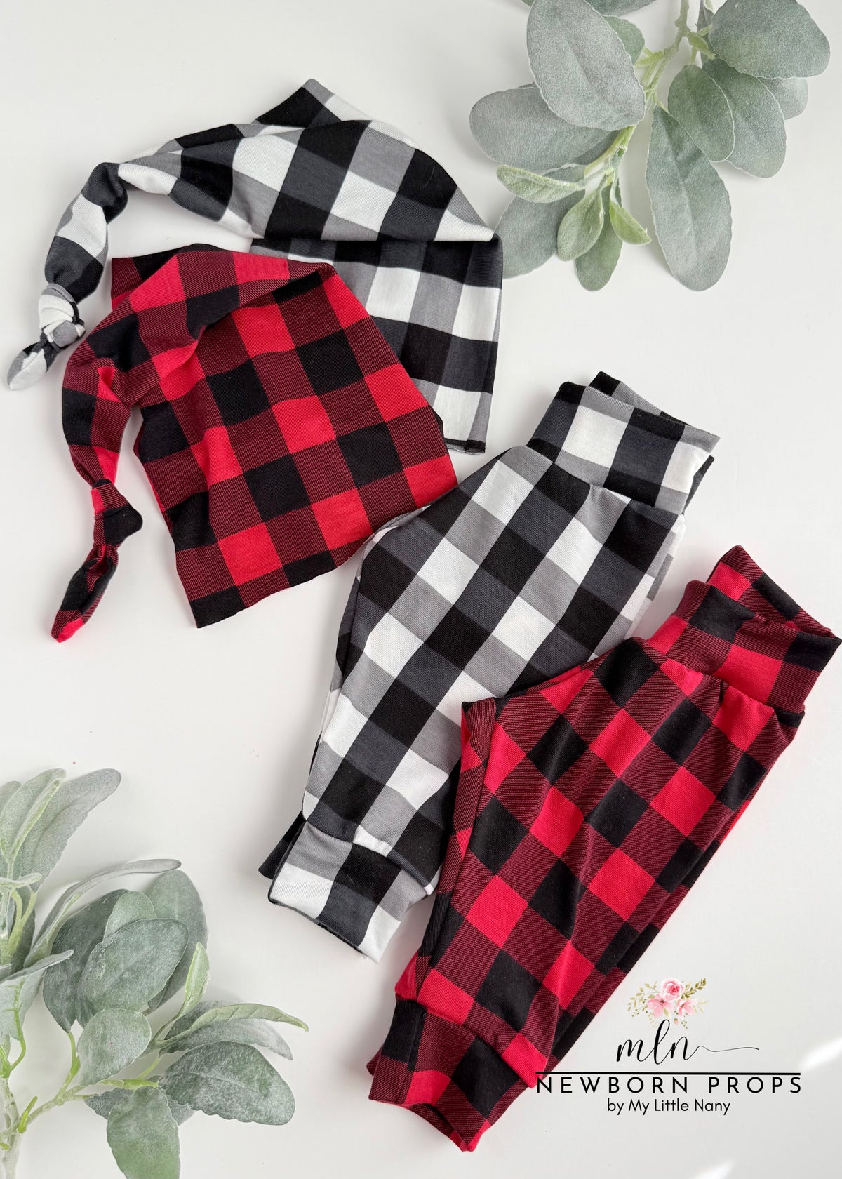 Buffalo Plaid Newborn Outfit