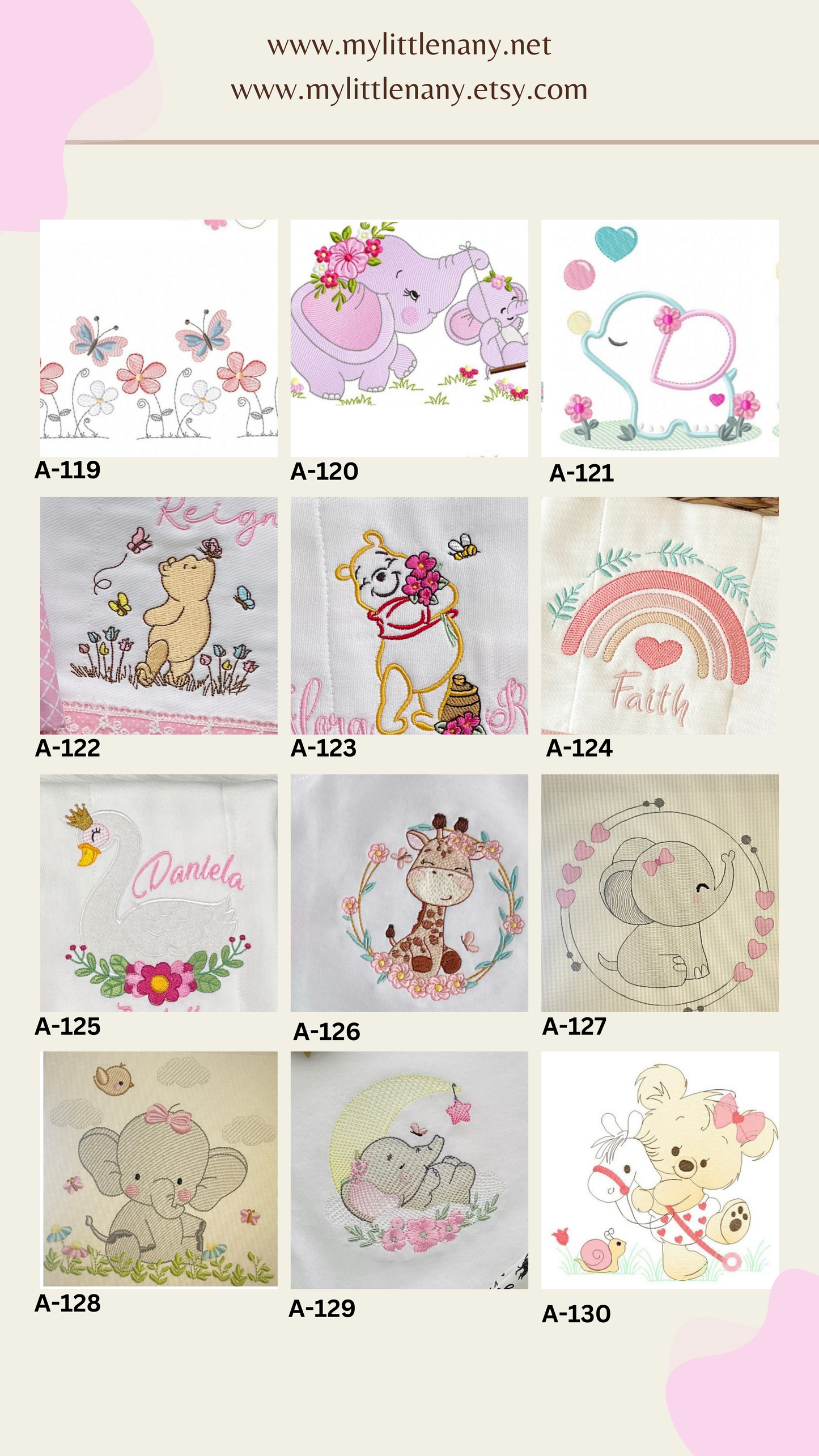 Diseños para Paños de Niña