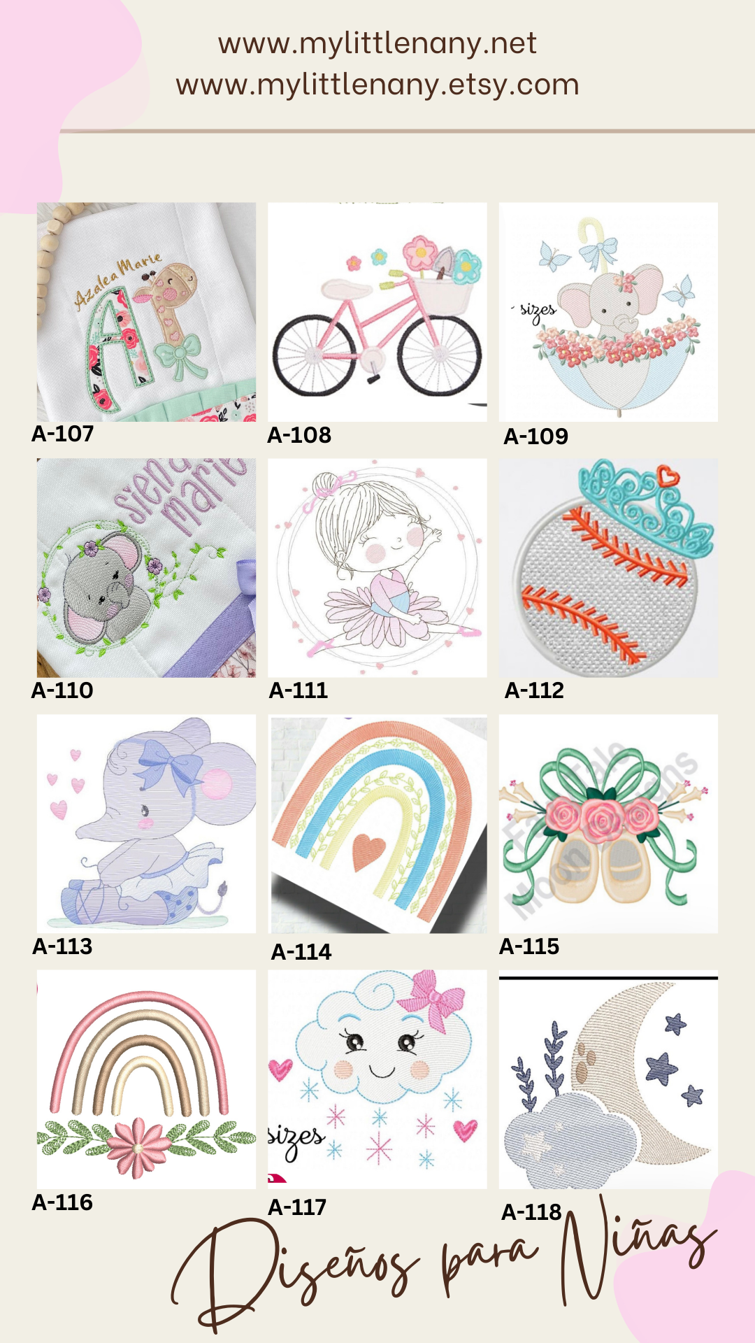 Diseños para Paños de Niña