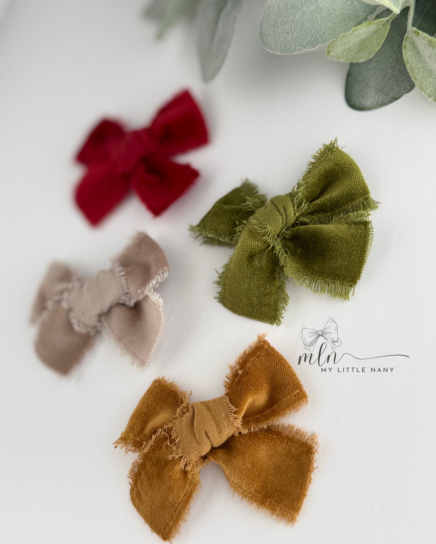 Frayed Velvet Bows
