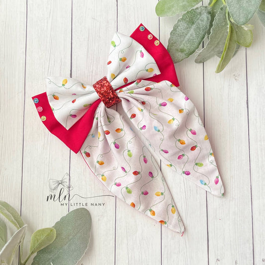 Christmas Lights Coquette Bow