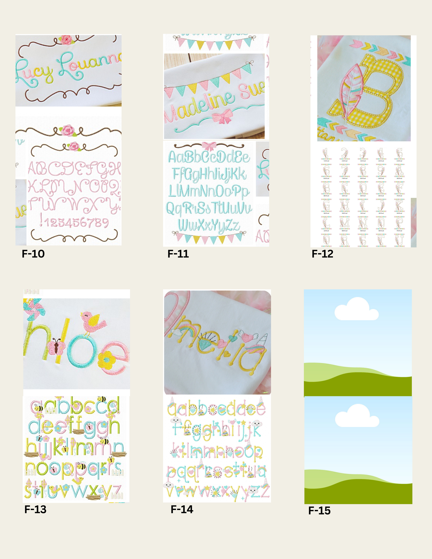 Monograms & Fonts for Baby Burp Cloth