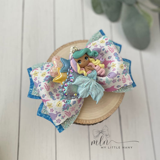 Pastel Color Mermaid  Bow