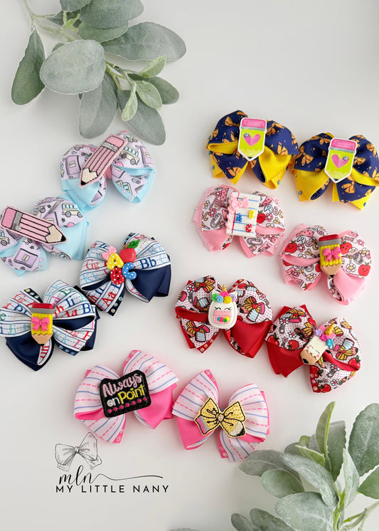 School Pigtail Bows