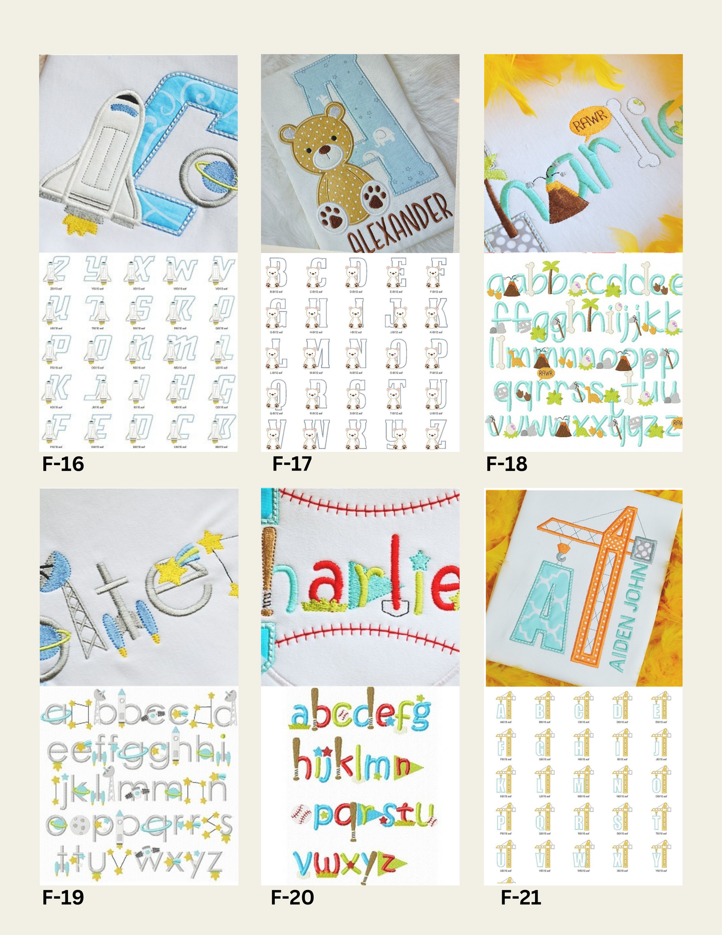 Monograms & Fonts for Baby Burp Cloth