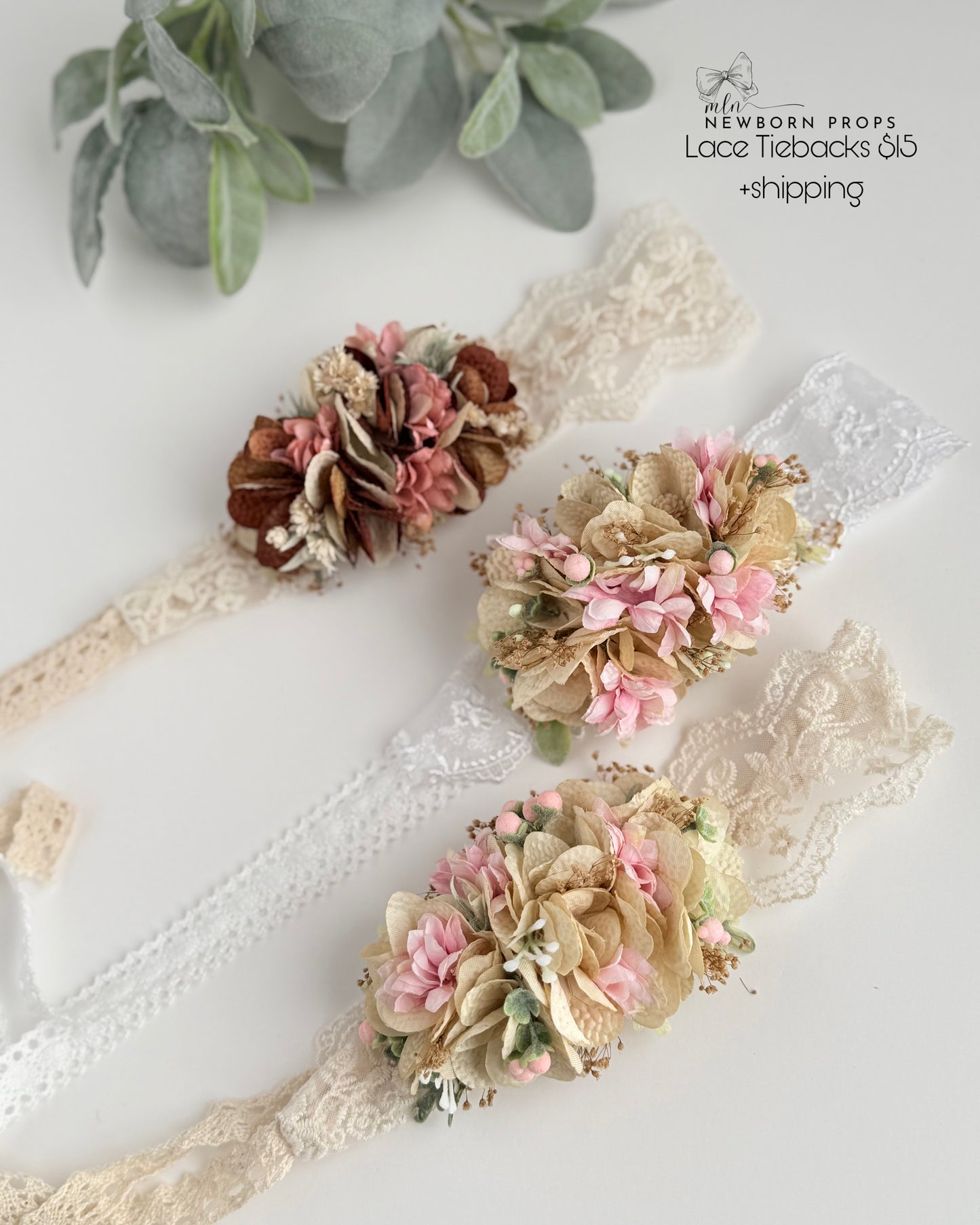 Floral Lace Tiebacks