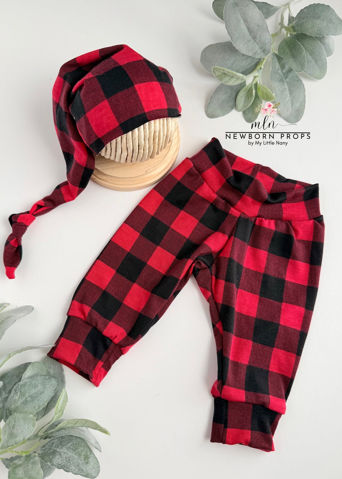 Buffalo Plaid Newborn Outfit
