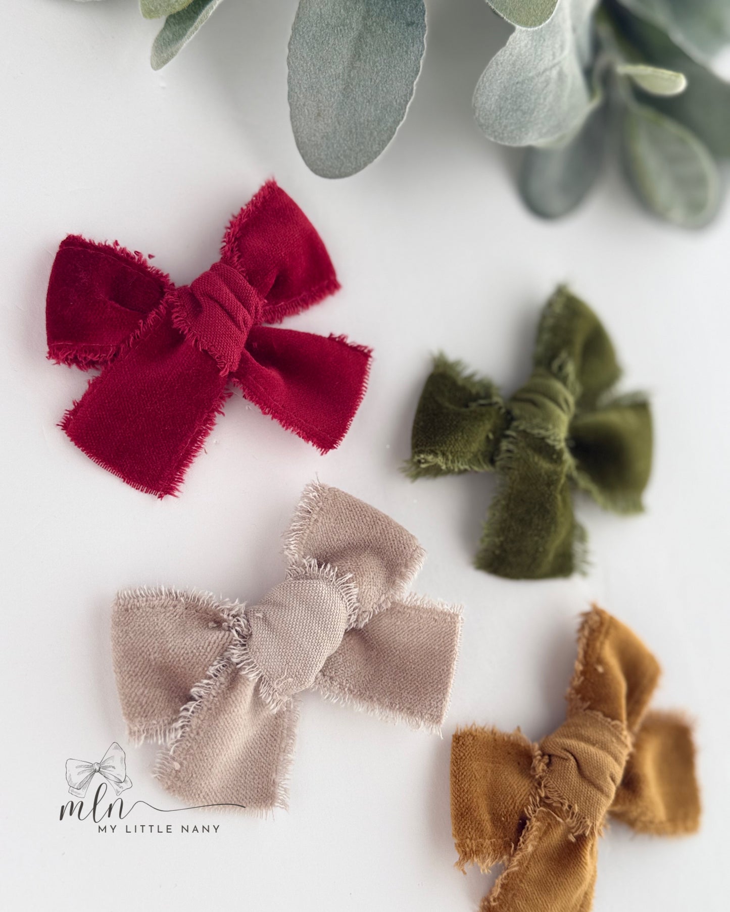 Frayed Velvet Bows