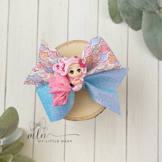 Pink Mermaid  Bow