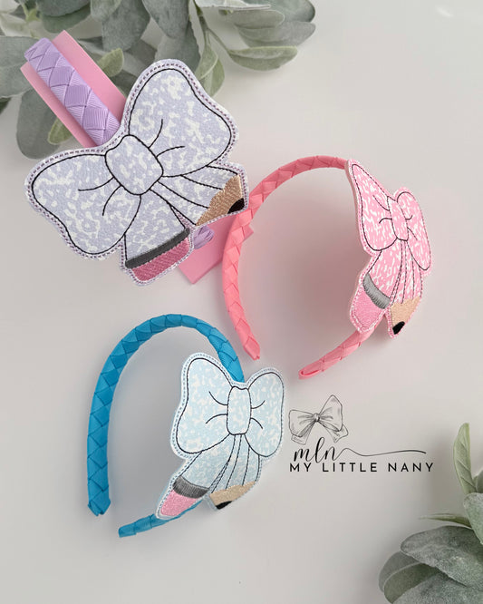 Pencil Bow Headband