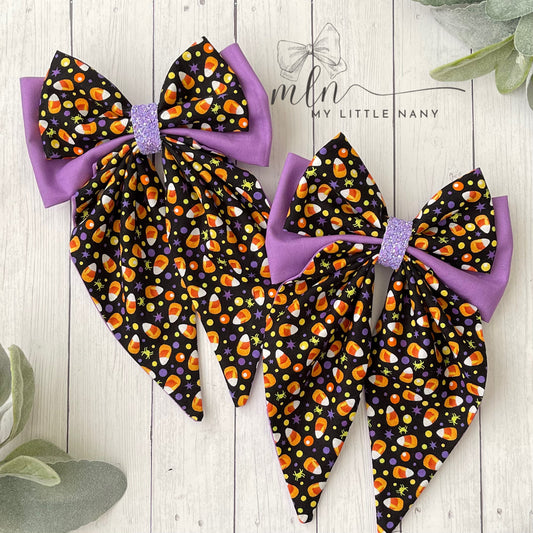Candy Corn Coquette Bow