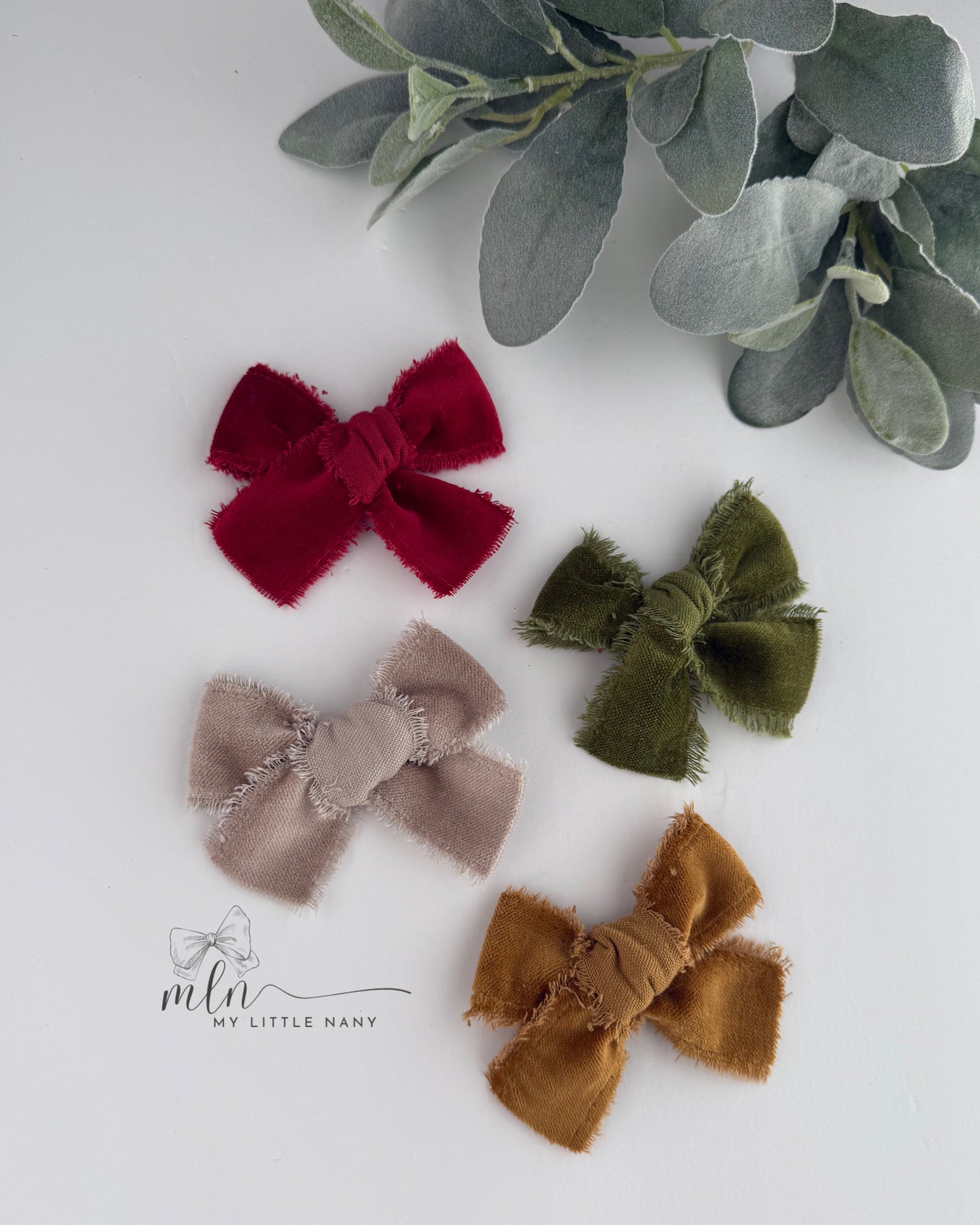 Frayed Velvet Bows