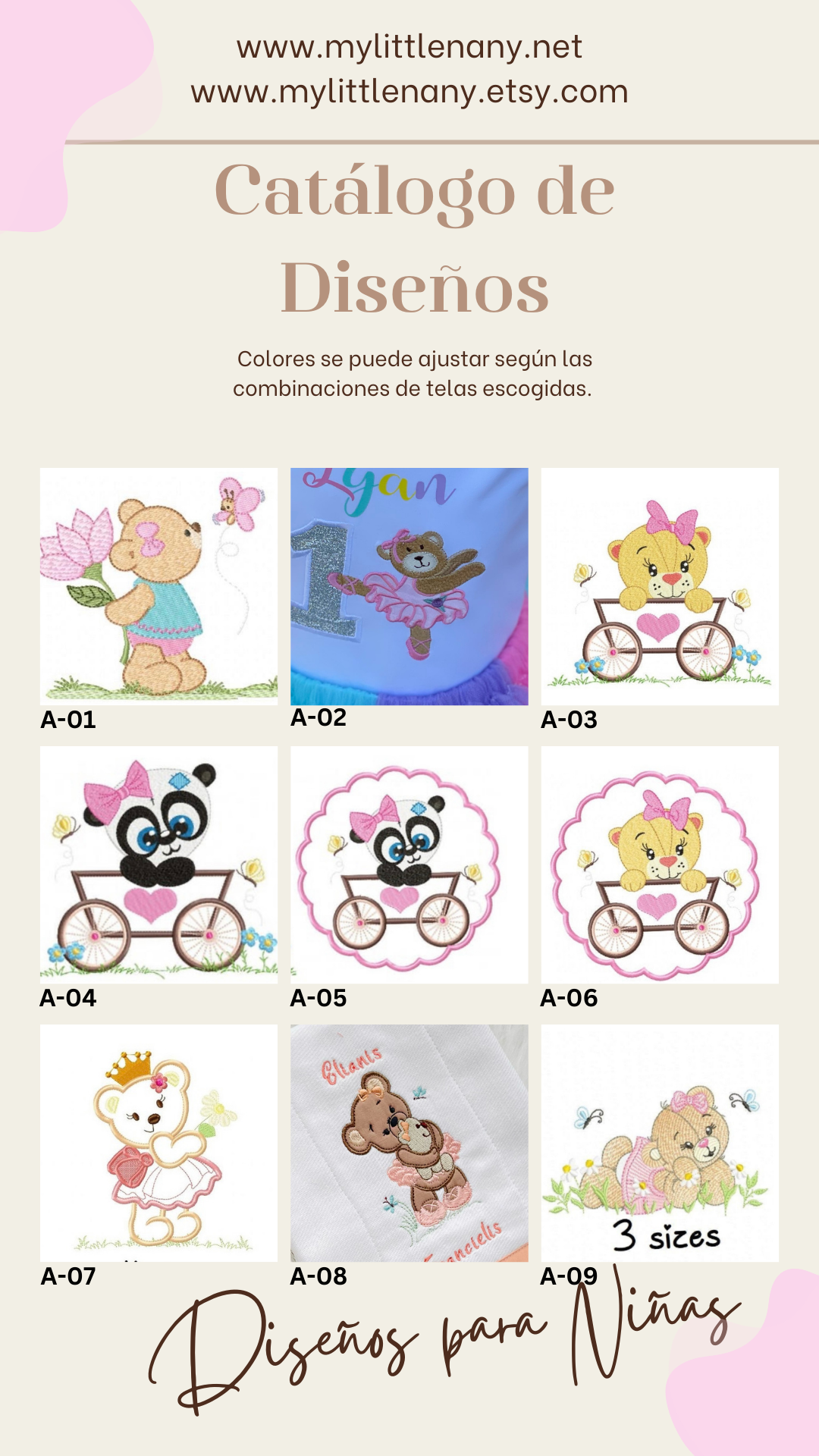 Diseños para Paños de Niña