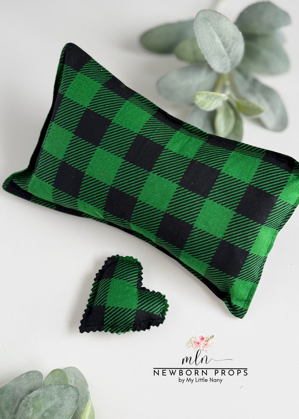 Buffalo Plaid Newborn Posing Pillows