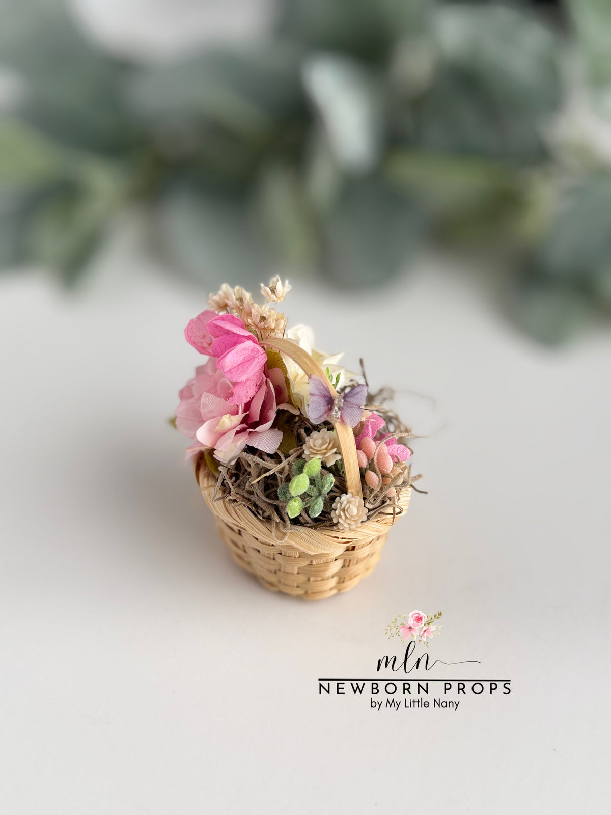 Pink Headband and Mini Basket Set