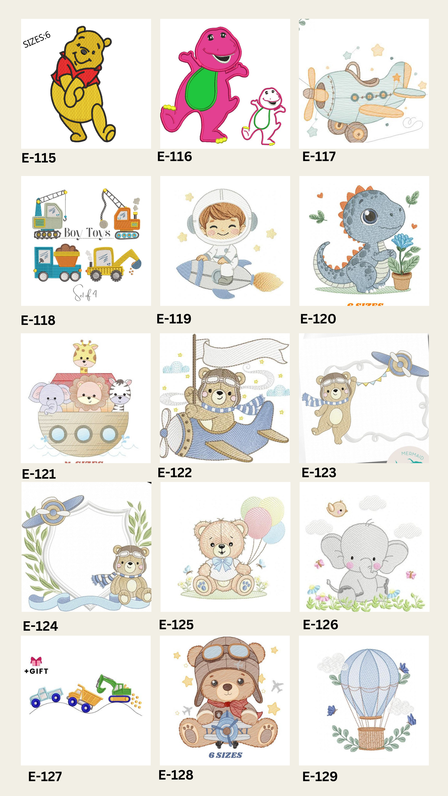 Embroidery Designs for Boys