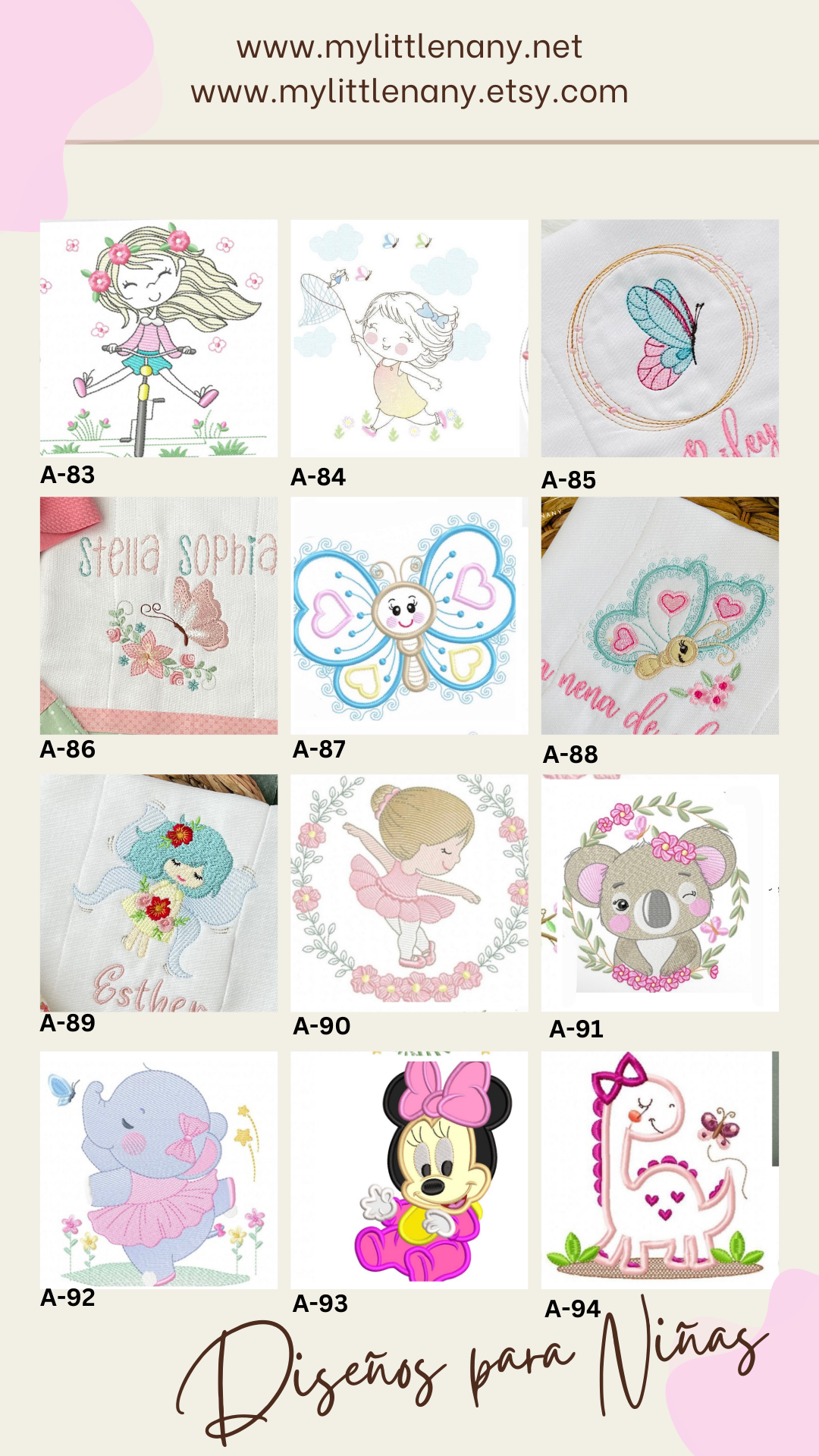 Diseños para Paños de Niña