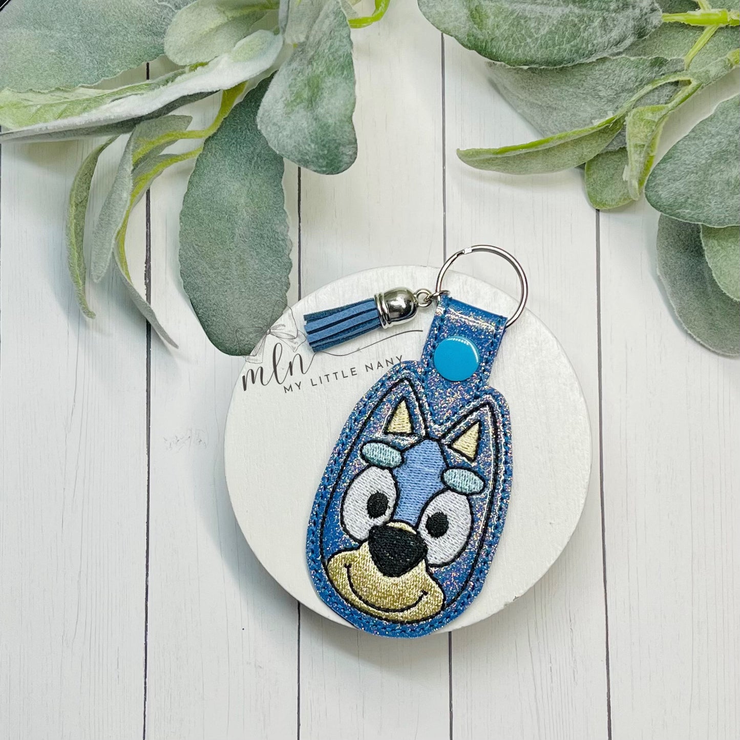 Blue Dog Keychain/Bag Tag