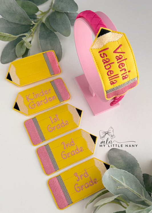 Personalized Pencil Headband
