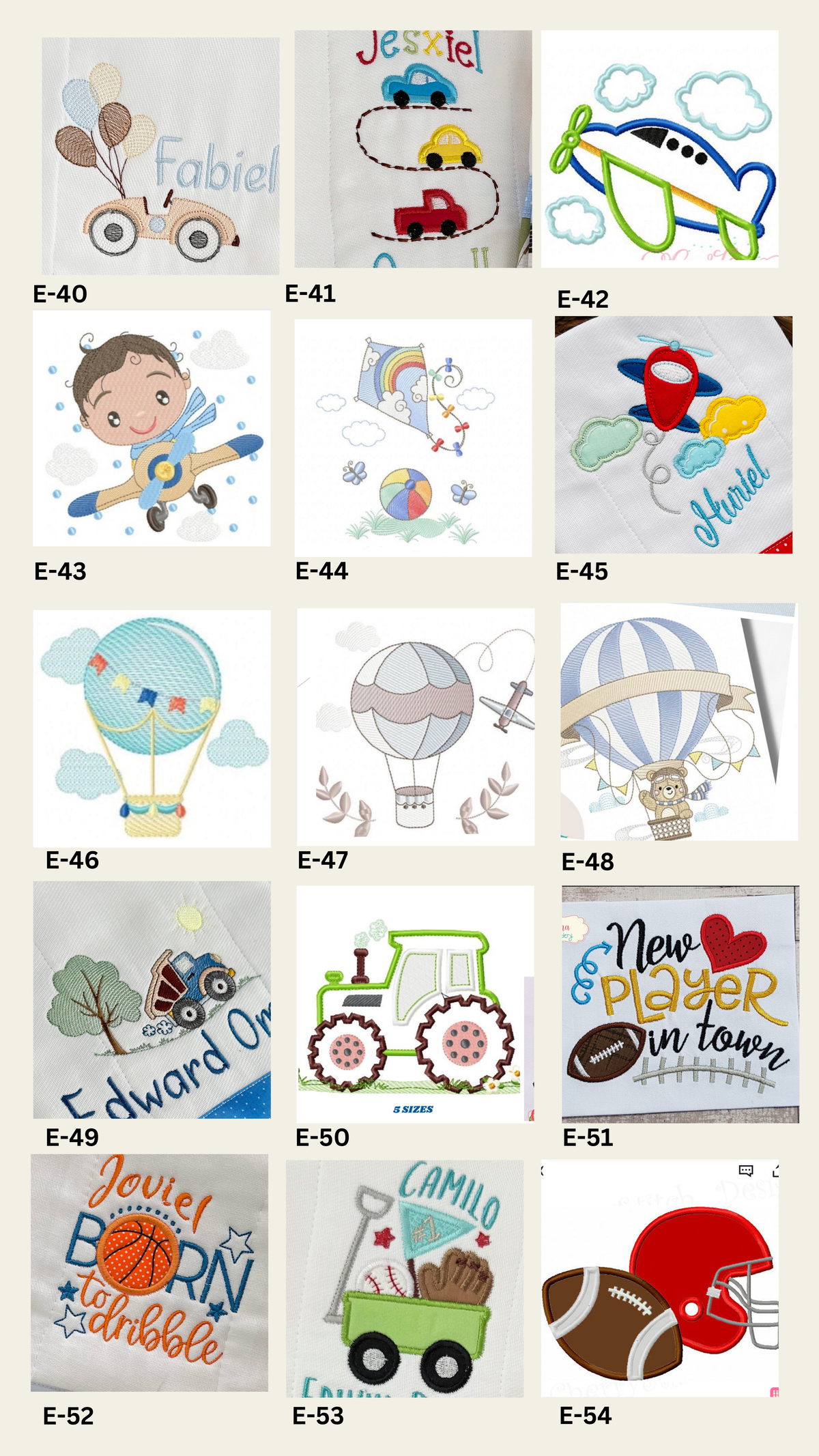 Embroidery Designs for Boys
