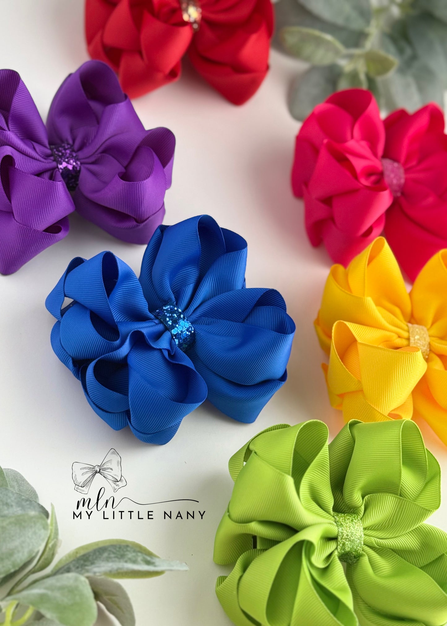 Rainbow Bloom Bow Set