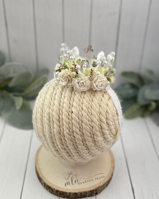 White Crown Baby Headband