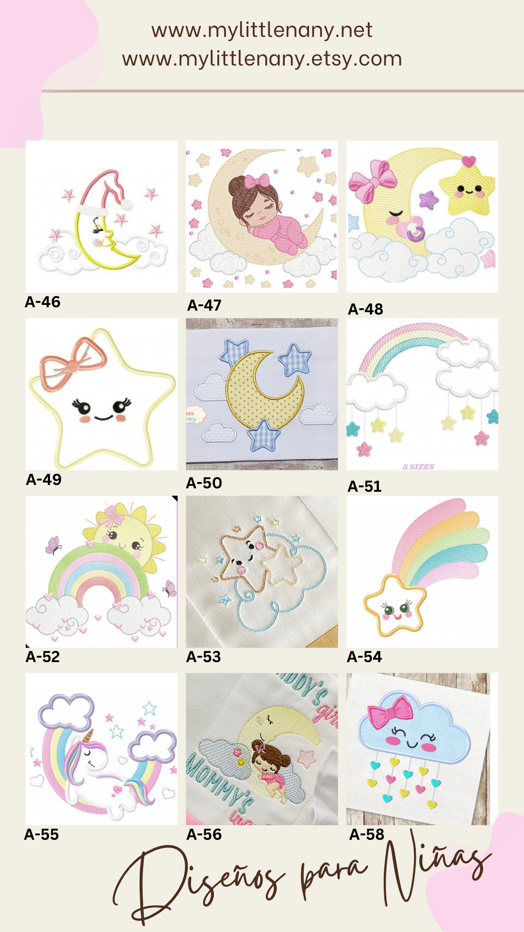 Diseños para Paños de Niña