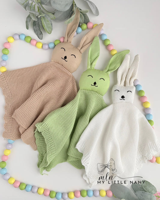 Personalized Knit Bunny Lovey