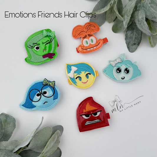 Emotions Friends Hair Clippies